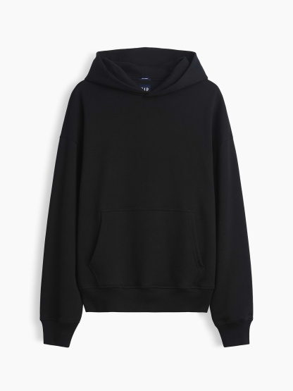 Adult Heavyweight Oversized Hoodie - True black