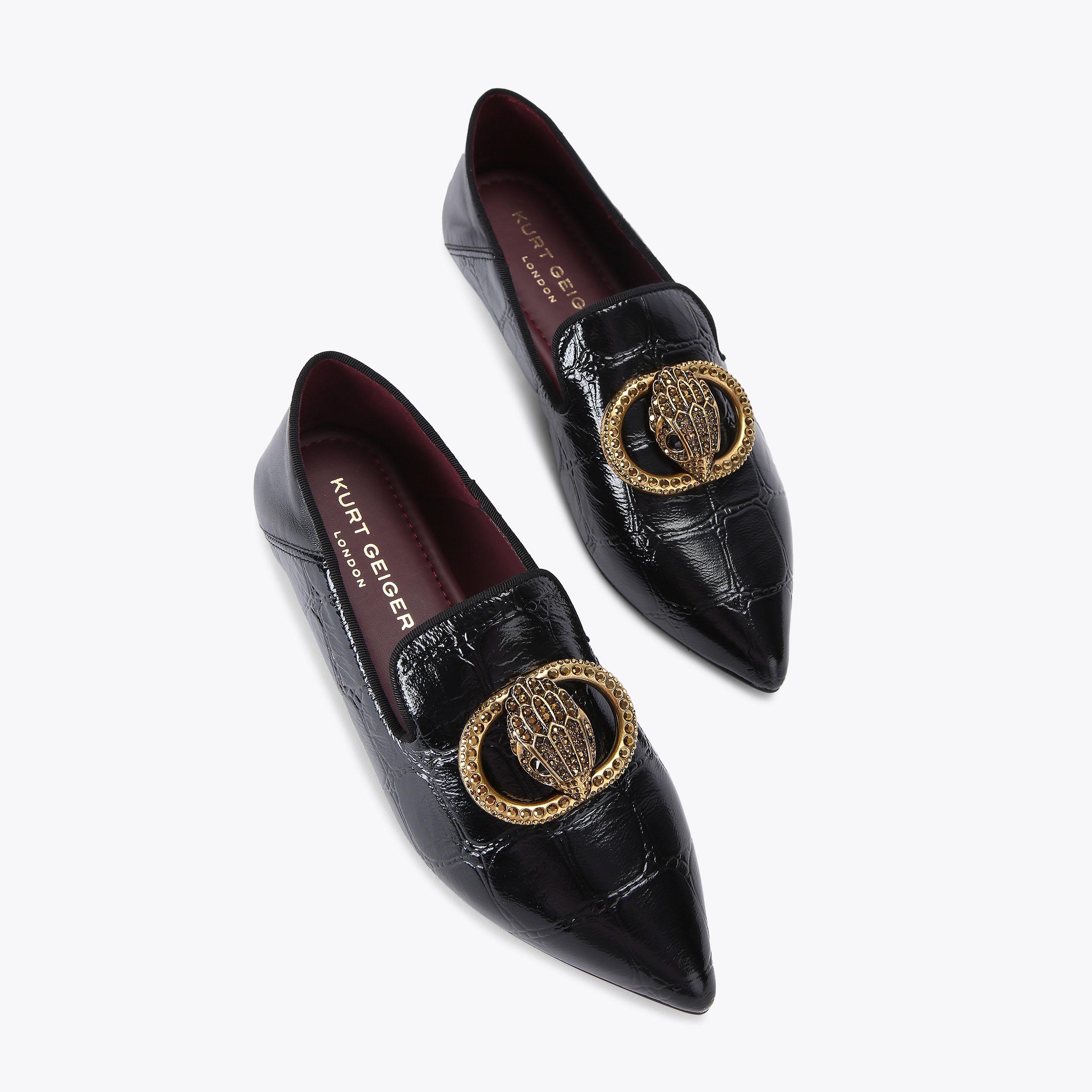 Kurt Geiger London Chelsea Point Slip On Flat - Black - view 3