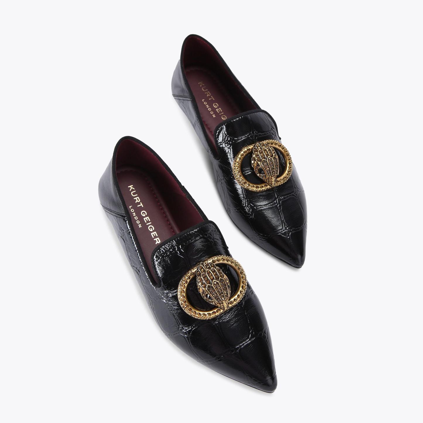 Kurt Geiger London Chelsea Point Slip On Flat - Black - view 3