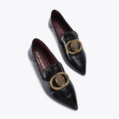Kurt Geiger London Chelsea Point Slip On Flat - Black - view 3