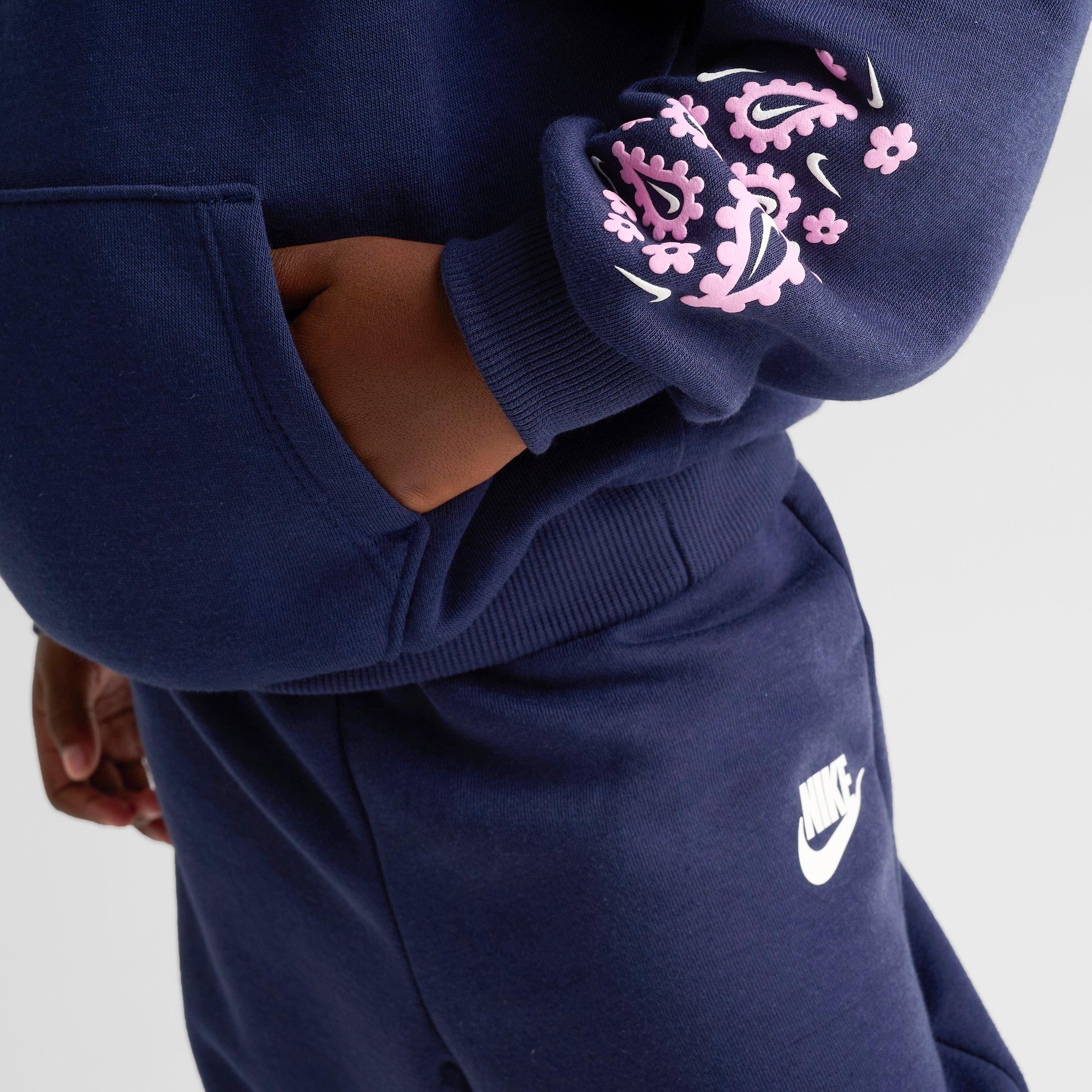 Girls' Toddler Nithtke Paisley Pullover Hoodie and Jogger Pants Set - Midnight Navy