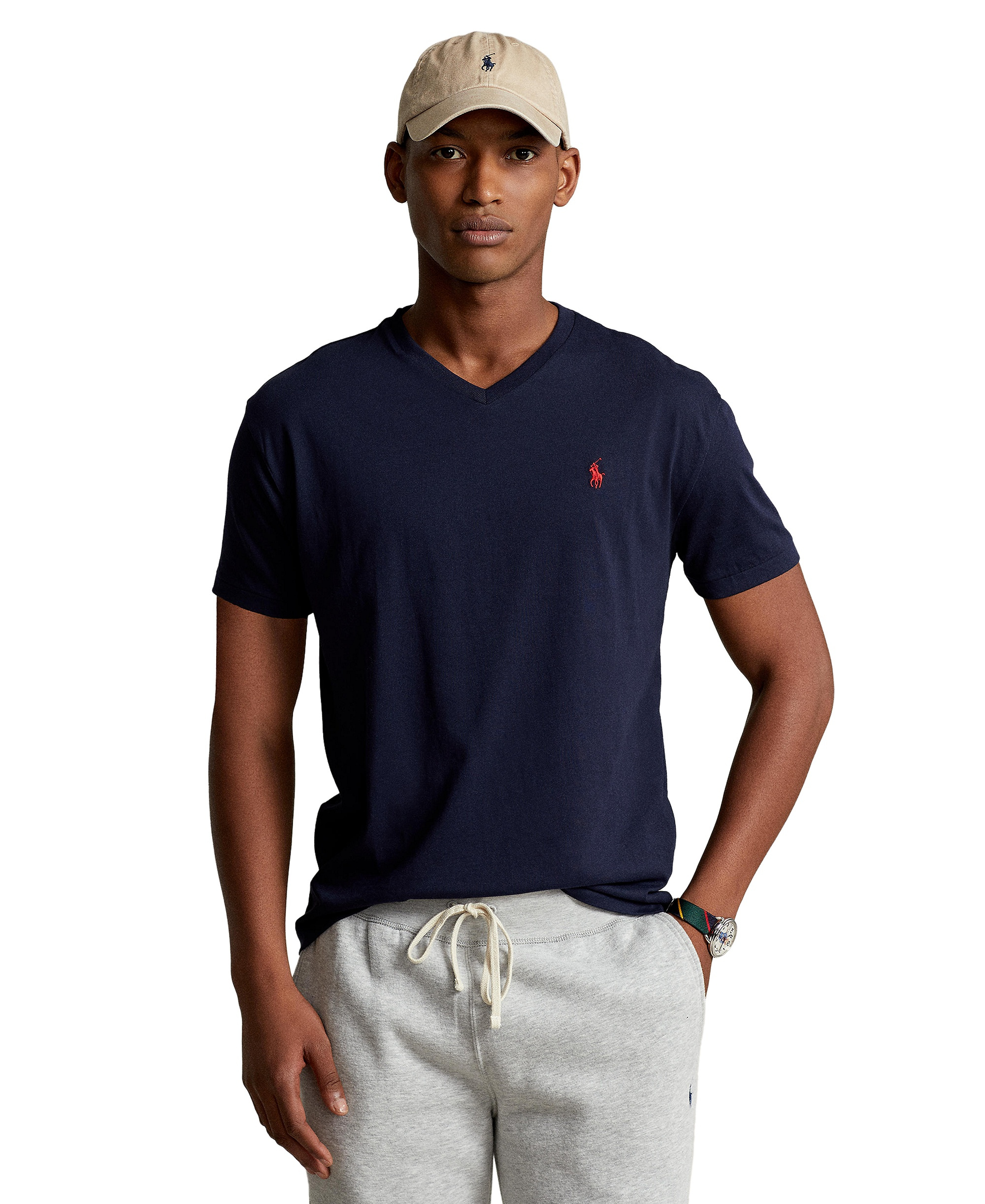 Polo Ralph Lauren Men's Classic-Fit V-Neck T-Shirt - Ink Blue