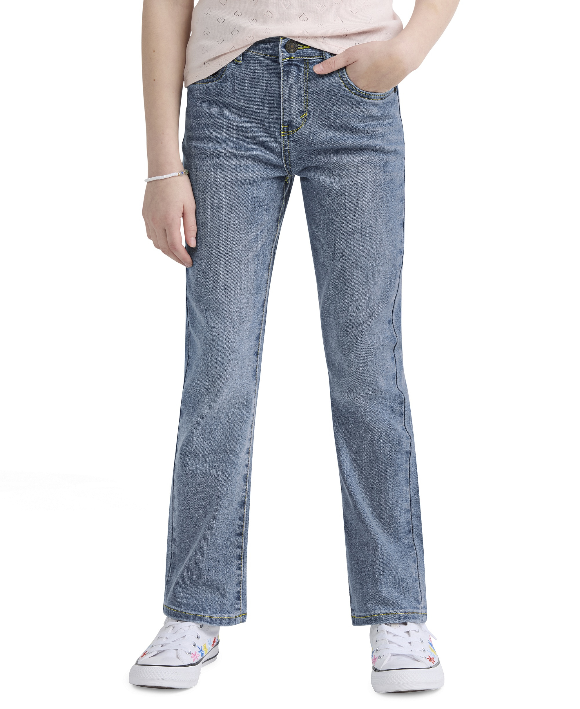 Levi's Girls' 7-16 Mid-Rise Classic Bootcut Denim Jeans - Light Blue