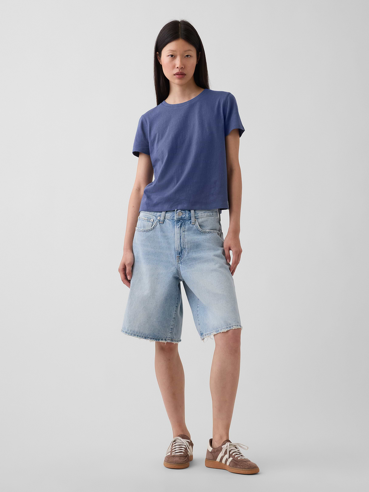 100% Cotton Authentic Shrunken T-Shirt - Sargassus blue