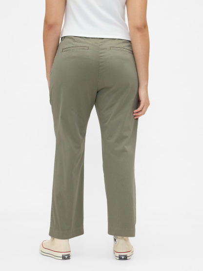 Mid Rise Khakis - Mesculen green