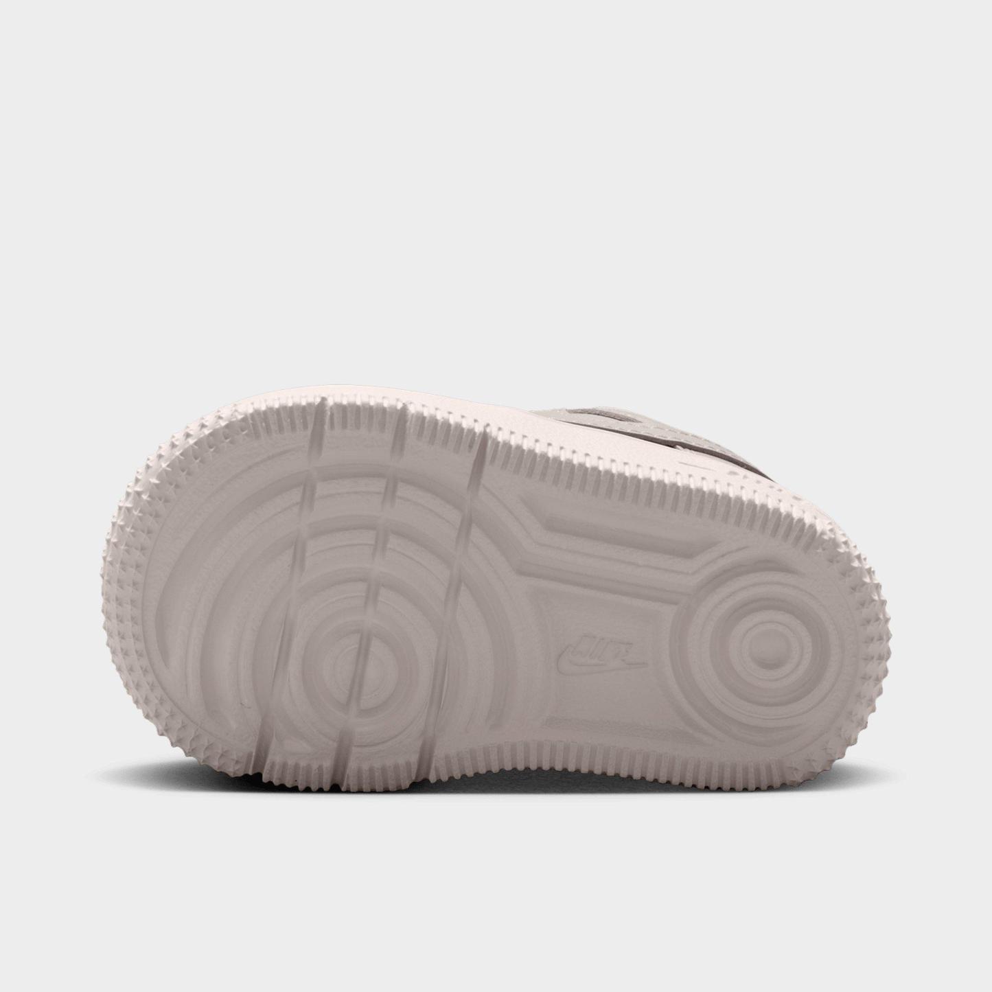 Infant and Kids' Toddler Nithtke Force 1 Low Casual Shoes - Part 1 - Light Bone/Playful Pink/Fauna Brown/Light Bone - Bottom view