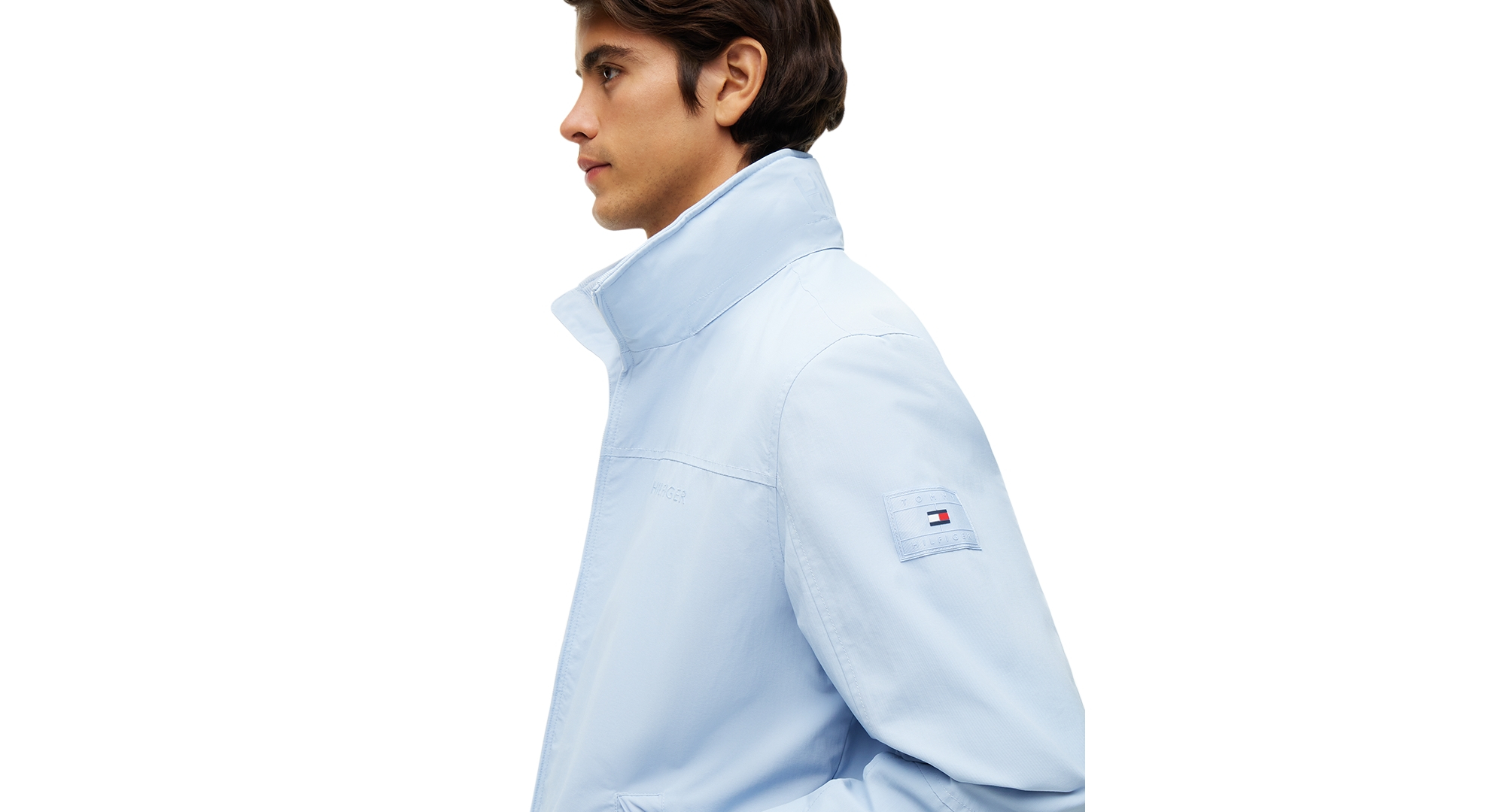 Tommy Hilfiger Men's Regatta Water Resistant Jacket - Sky Blue