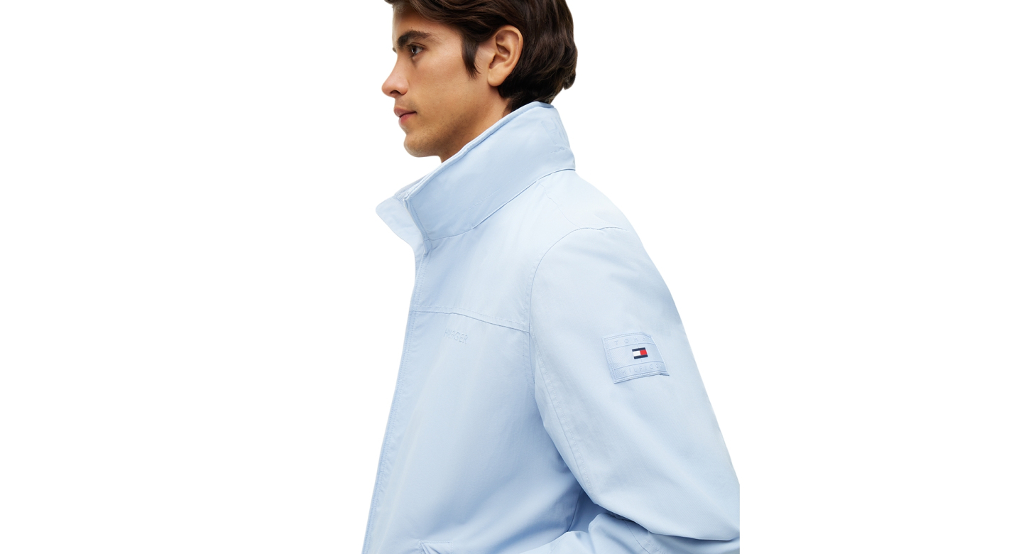 Tommy Hilfiger Men's Regatta Water Resistant Jacket - Sky Blue