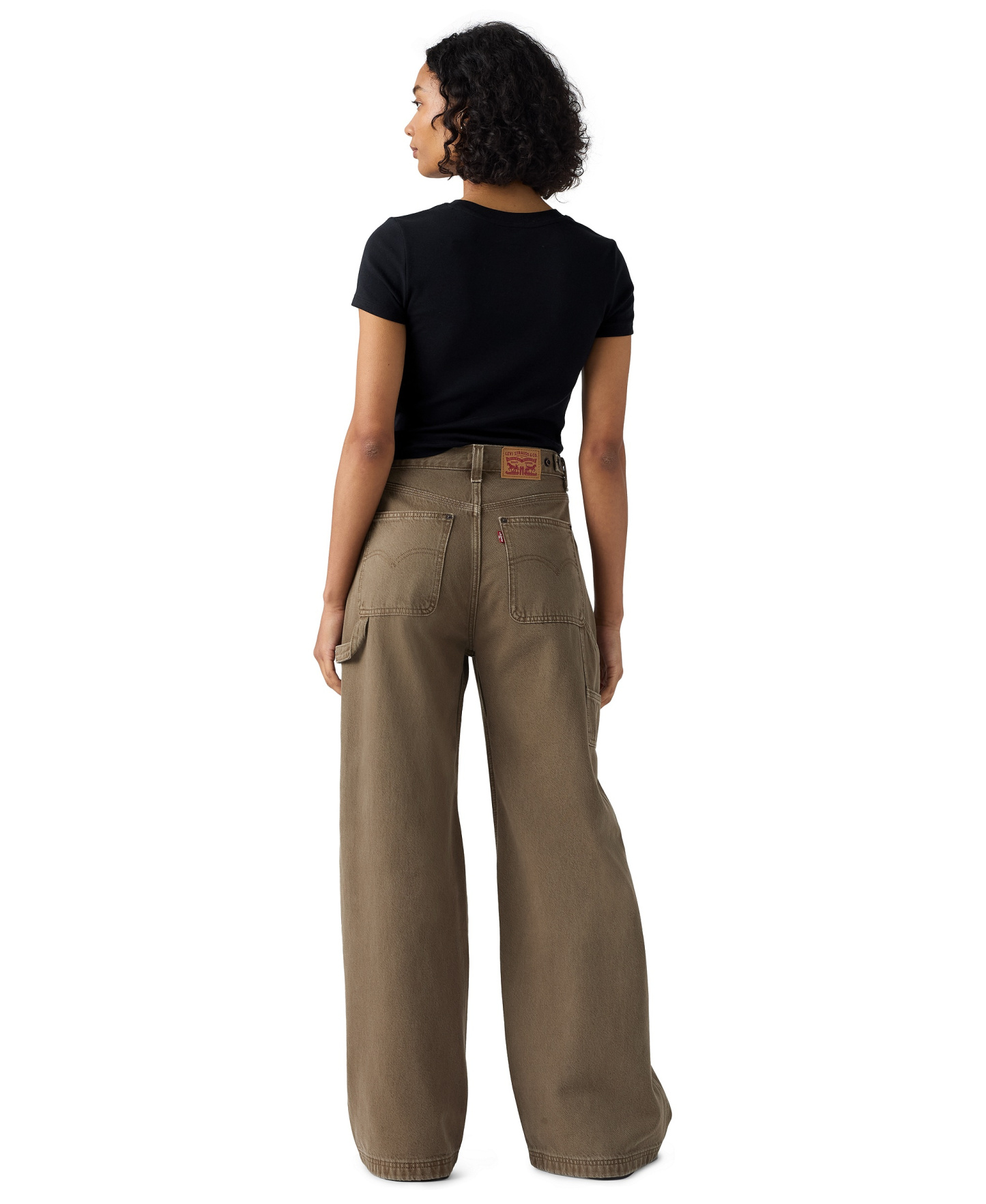 Levi's Women's Cinch-Waist Carpenter Lightweight Baggy Jeans - Washed Can