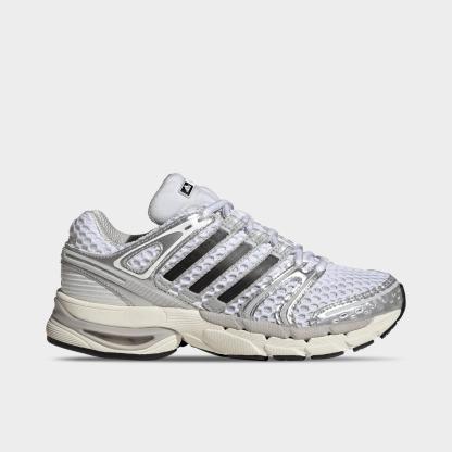 Big Kids' adidas Adistar Control 5 Casual Shoes - Cloud White/Silver Metallic/Grey One - view 1