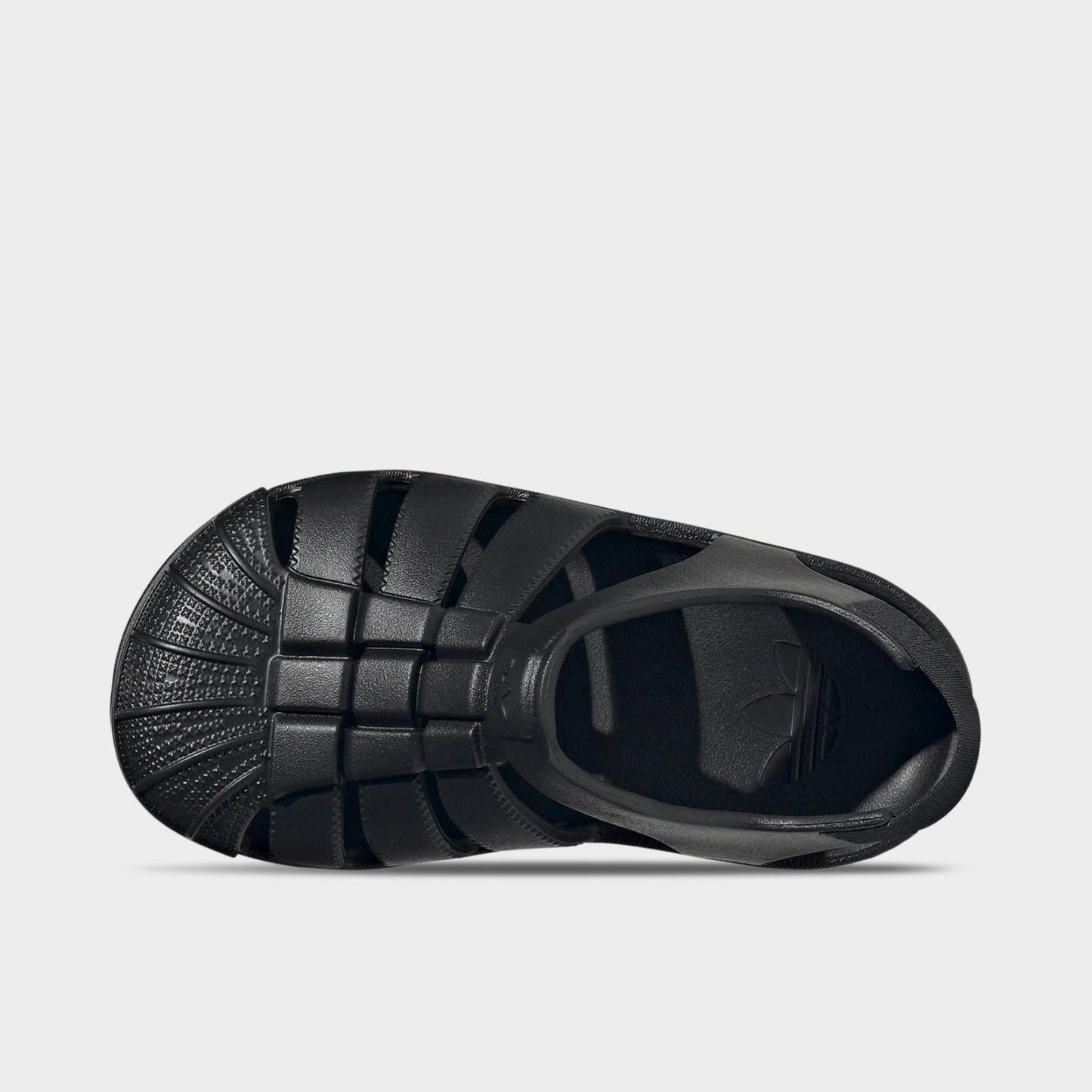 Little Kids' adidas Originals Superstar Sandals - Black/Black/Black - view 5