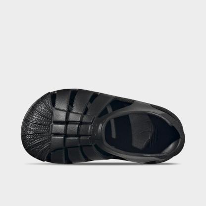 Little Kids' adidas Originals Superstar Sandals - Black/Black/Black - view 5
