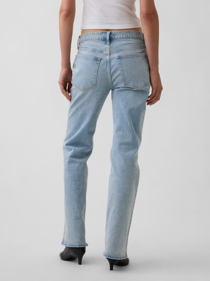 Mid Rise Relaxed Flare Jeans - Light wash