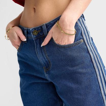 Women's adidas Originals Firebird Denim Track Pants - Medium Vintage Denim - view 5