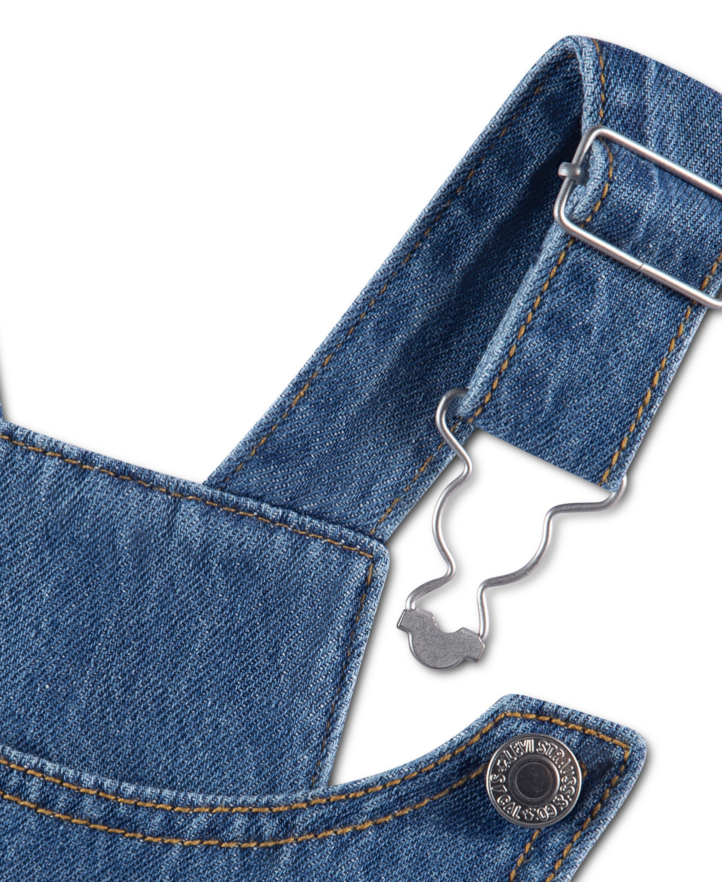 Levi's Toddler Girls' 2T-4T Hearts Detail Relaxed-Fit Overalls - Rodeo