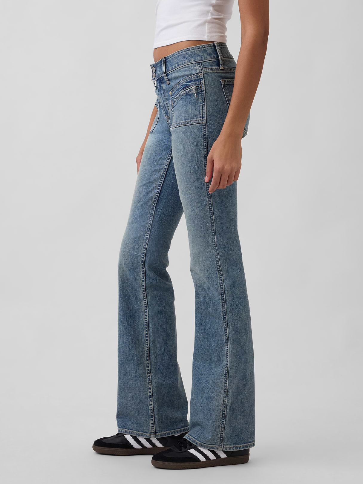 Low Rise Long & Lean Jeans - Medium indigo