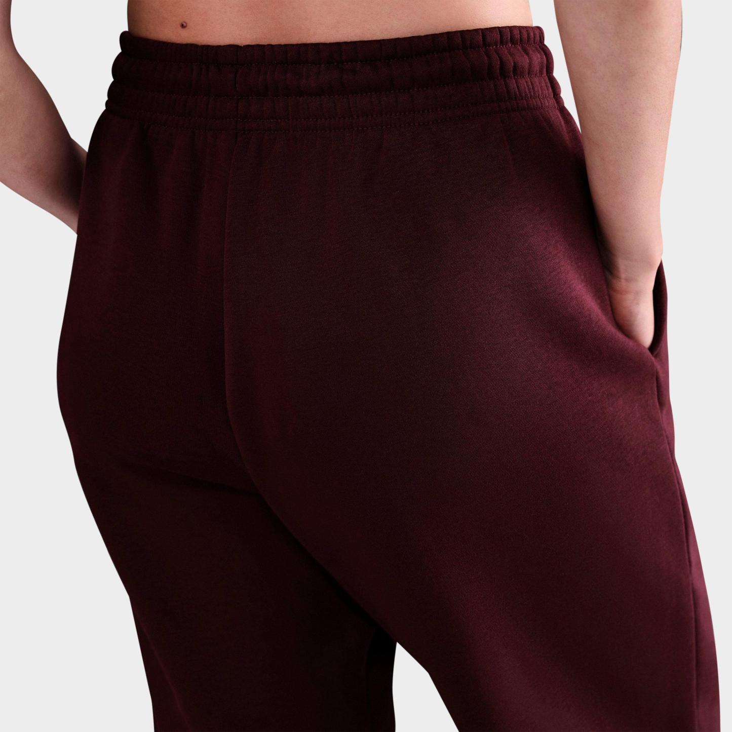 Women's Nithtke Sportswear Phoenix Fleece Oversized High-Waisted Jogger Pants - Burgundy Crush/Burgundy Crush