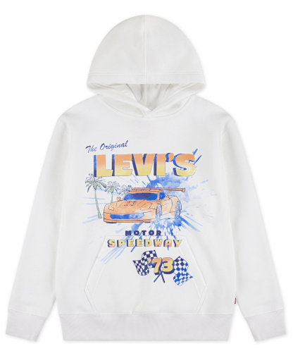 Levi's Boys' 8-20 Motor Speedway Long-Sleeve Hoodie - Bright White