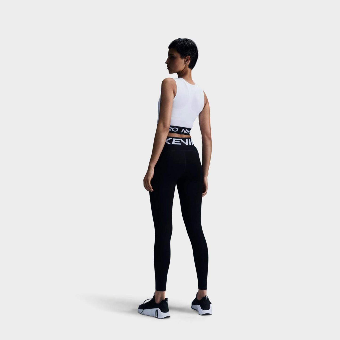 Women's Nike Pro Dri-FIT Crop Tank - White/Black