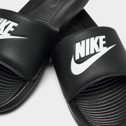 Men's Nithtke Victori One Slide Sandals - Black/Black/White - Detail shot