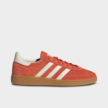 Men's adidas Originals Handball Spezial Casual Shoes - Part 2 - Preloved Red/Cream White/Crystal White - Left shoe facing left. Outside of the shoe.