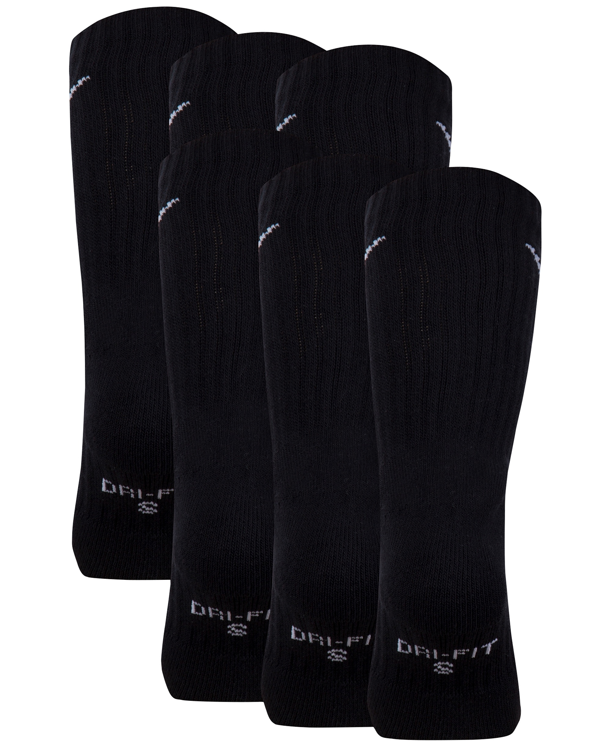 Nike Kids' 5-7 Performance Crew Socks, 6-Pack - Black