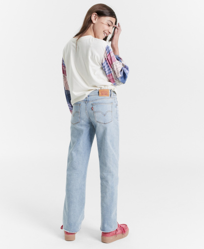 Levi's Girls' 7-16 Vintage-Like Mid-Rise Wide Leg Jeans - Bauhaus Blues