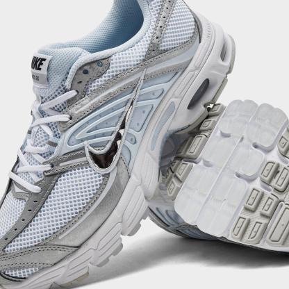 Women's Nithtke Air Max Moto 2K Casual Shoes - Part 1 - White/Metallic Silver/Blue Tint - Detail shot