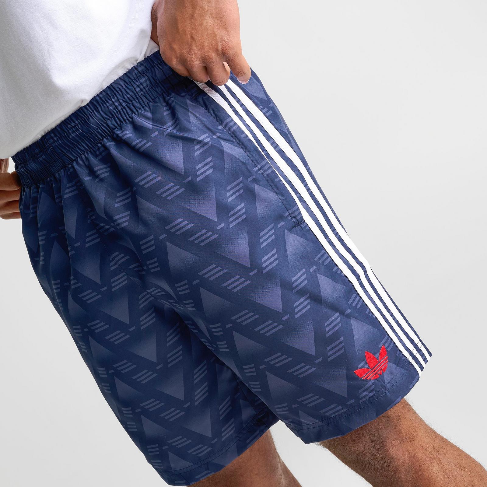 Men's adidas Originals Allover Graphic Print Woven Shorts - Collegiate Navy - view 5