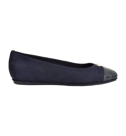 Tommy Hilfiger Women's Bekim Cap Toe Ballet Flats - Dark Blue Croco