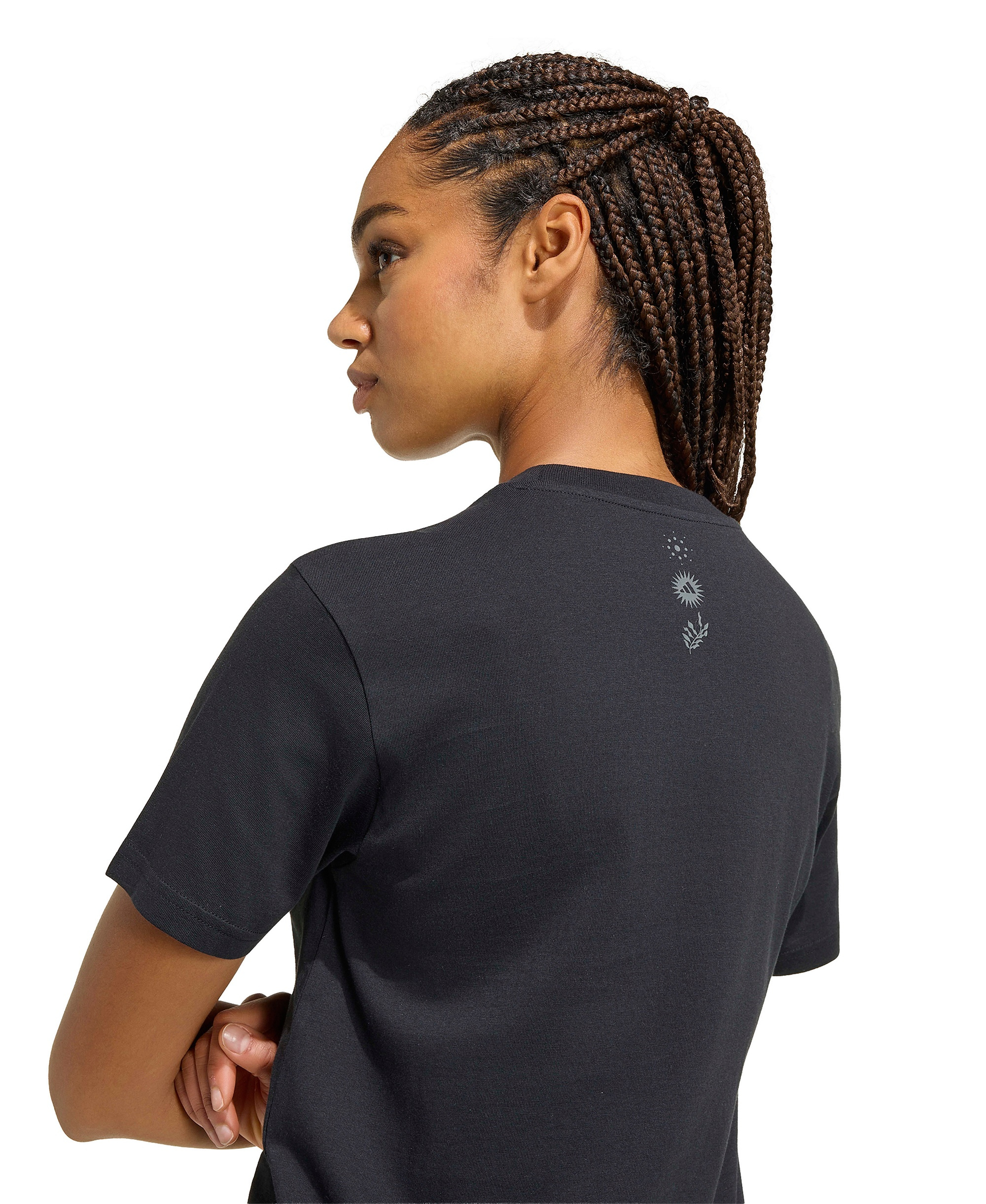 adidas Women's Cotton Animal Graphic T-Shirt - Black