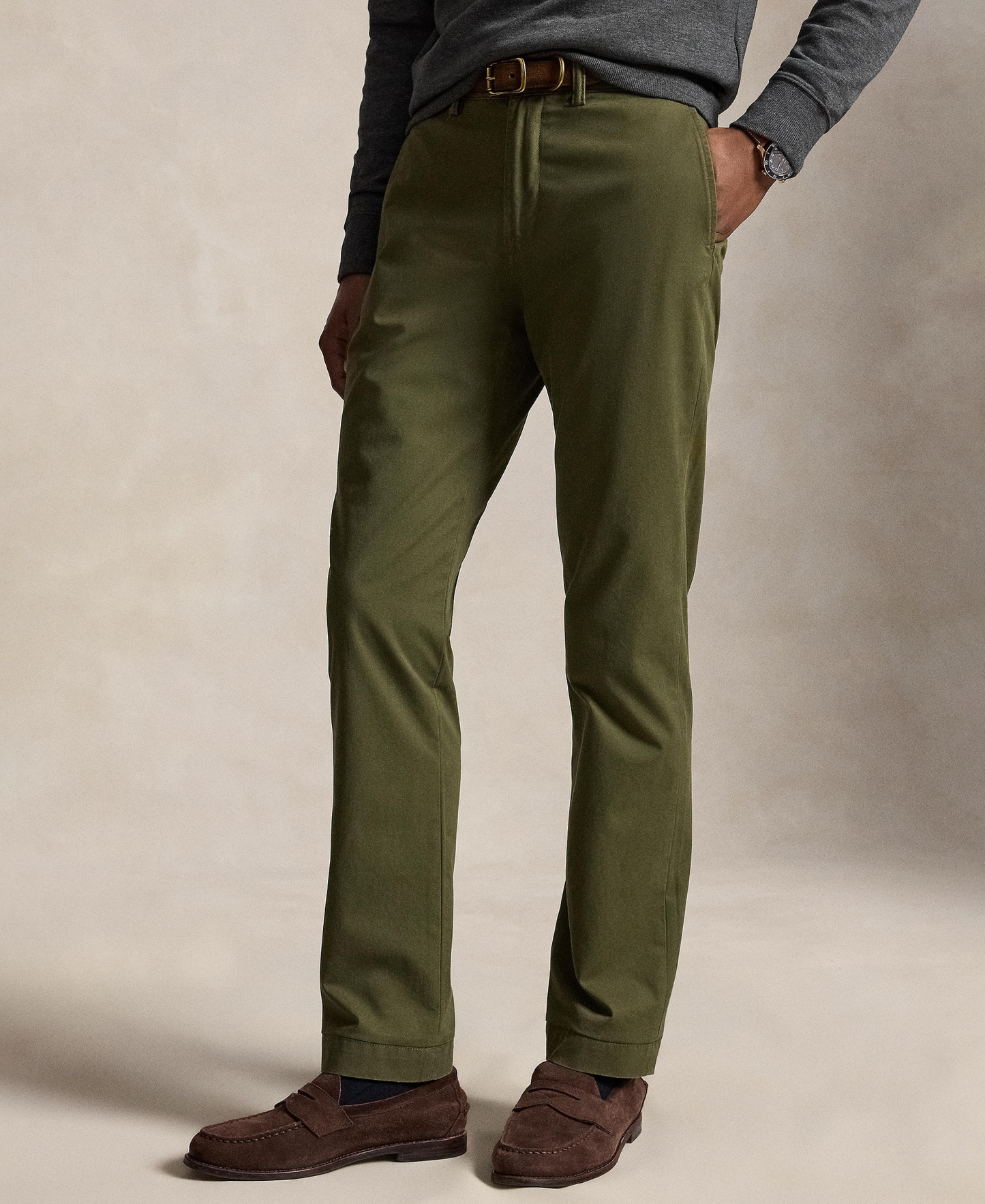 Polo Ralph Lauren Men's Straight-Fit Stretch Chino Pants - Canopy Olive