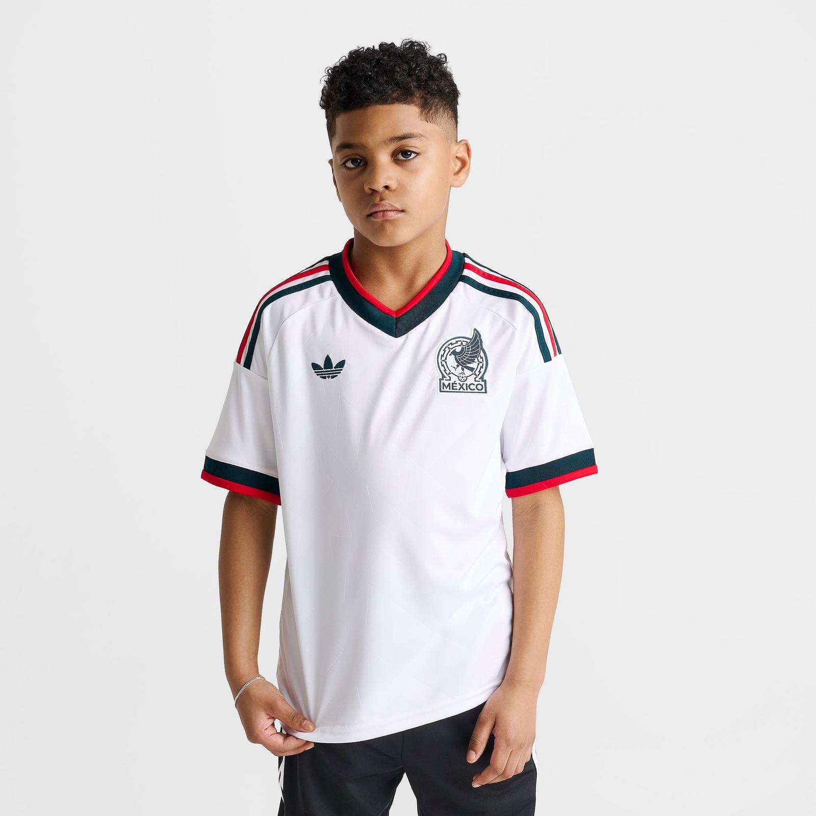Big Kids' adidas Mexico 2026 Away Replica Soccer Jersey - White - view 3