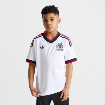 Big Kids' adidas Mexico 2026 Away Replica Soccer Jersey - White - view 3