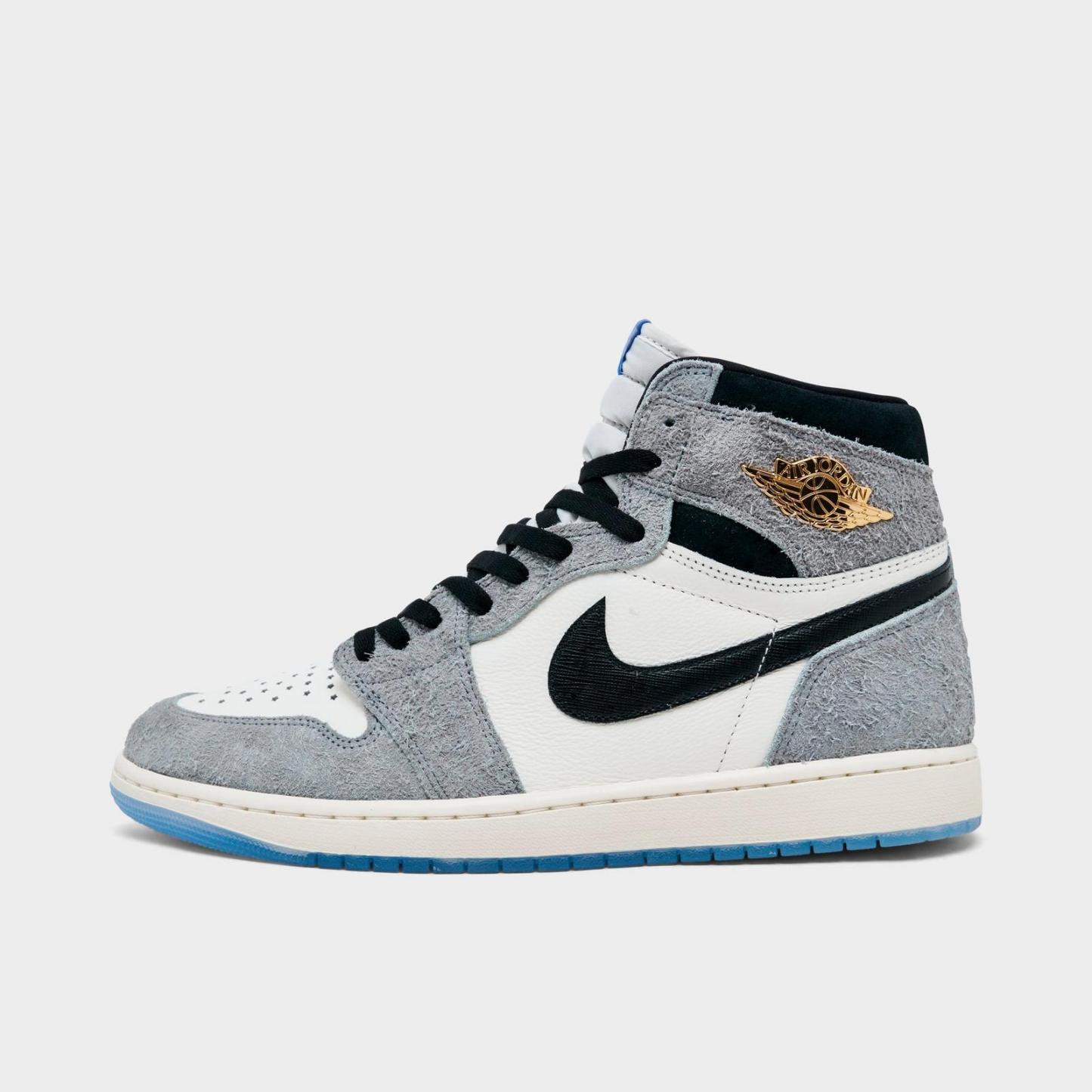 Men's Air Jordan Retro 1 High OG Casual Shoes - Cool Grey/Black/Sail/Game Royal/White - view 1