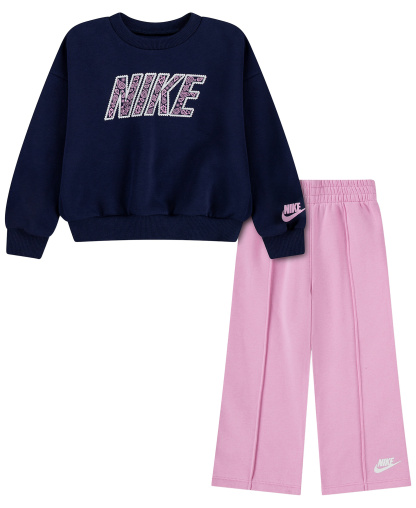 Nike Toddler Girls' 2T-4T Retro Remix Graphic Top and Pants, 2-Piece Set - Pink Rise