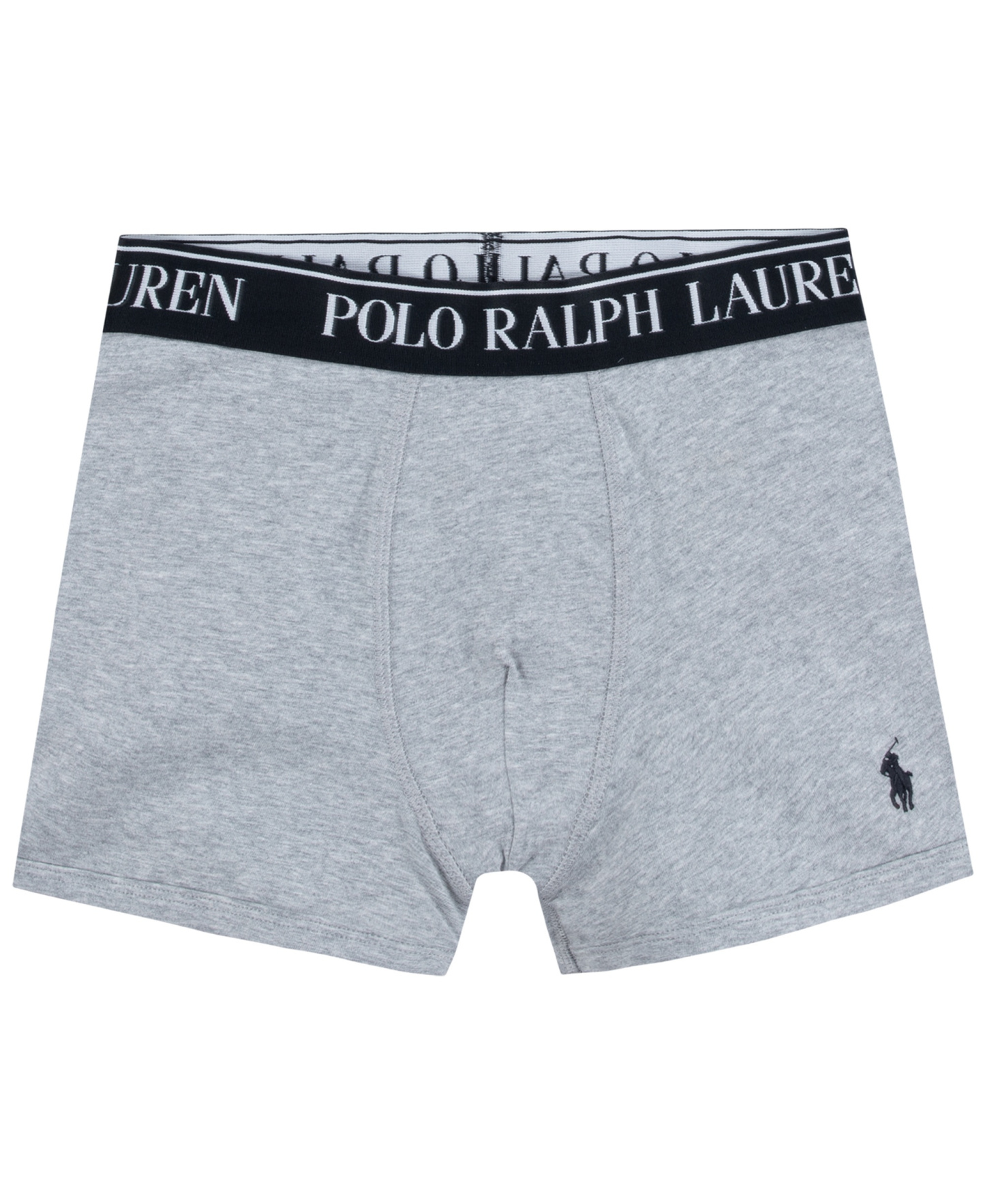 Polo Ralph Lauren Boys' 8-20 Cotton Stretch Boxer Briefs, 3-Pack - Black/Gray