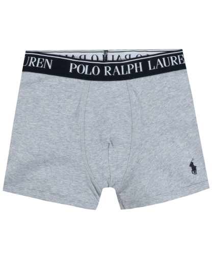 Polo Ralph Lauren Boys' 8-20 Cotton Stretch Boxer Briefs, 3-Pack - Black/Gray