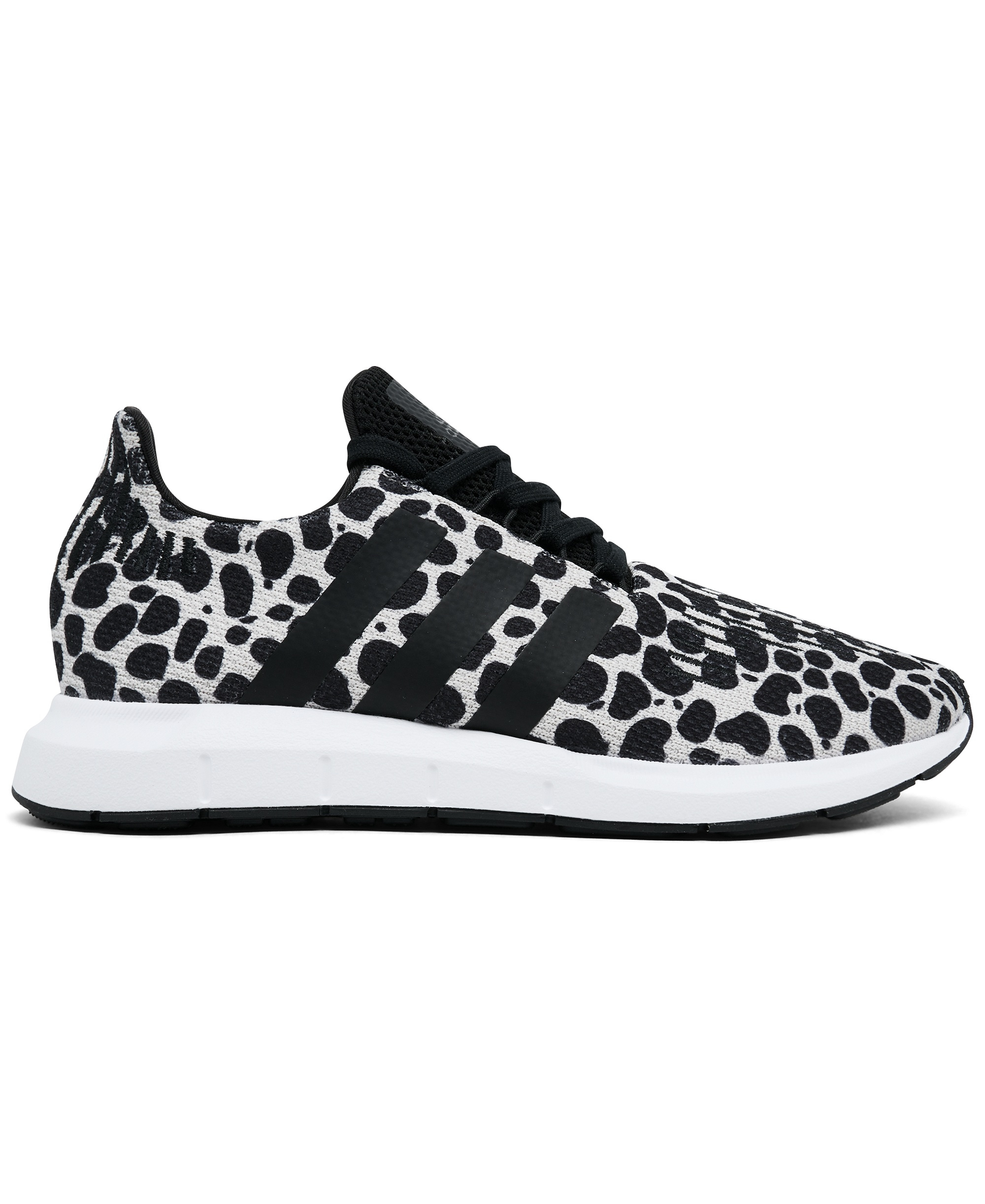 adidas Women's Swift Run 1.0 Animal Print Casual Sneakers from Finish Line - Beige, Core Black, Cloud White
