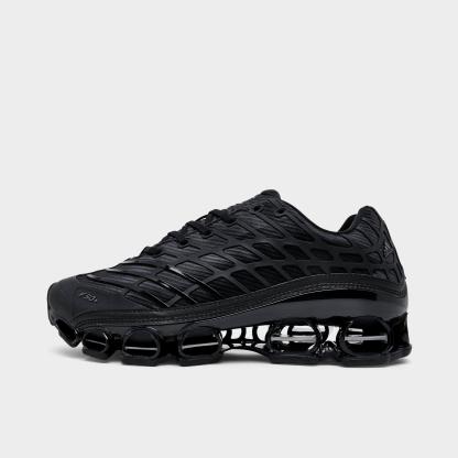 Men's adidas Megaride F50 Casual Shoes - Core Black/Core Black/Iron Metallic - Left shoe facing left. Outside of the shoe.