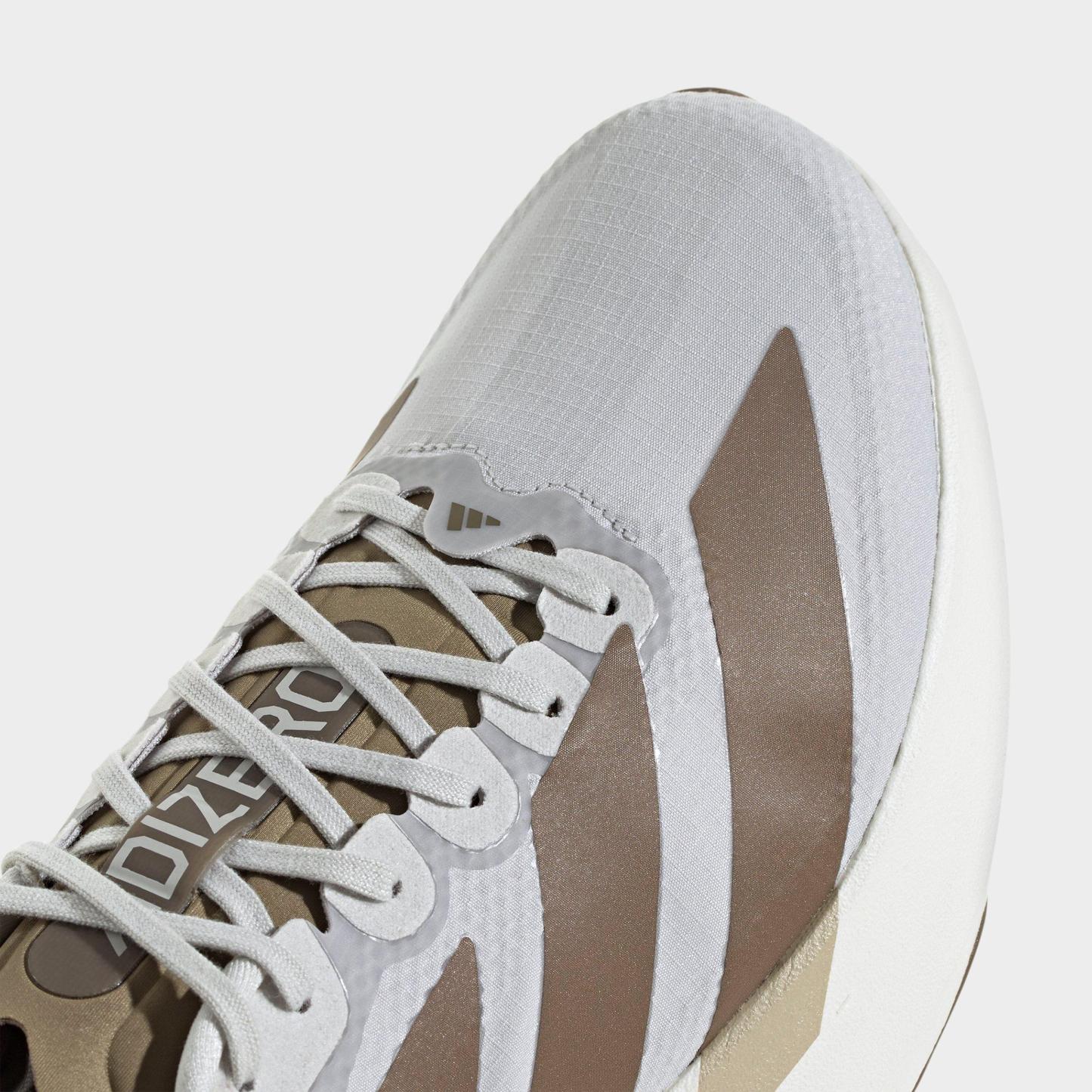 Men's adidas Adizero EVO SL Woven Running Shoes - Part 2 - Grey/Grey/Khaki - Detail shot