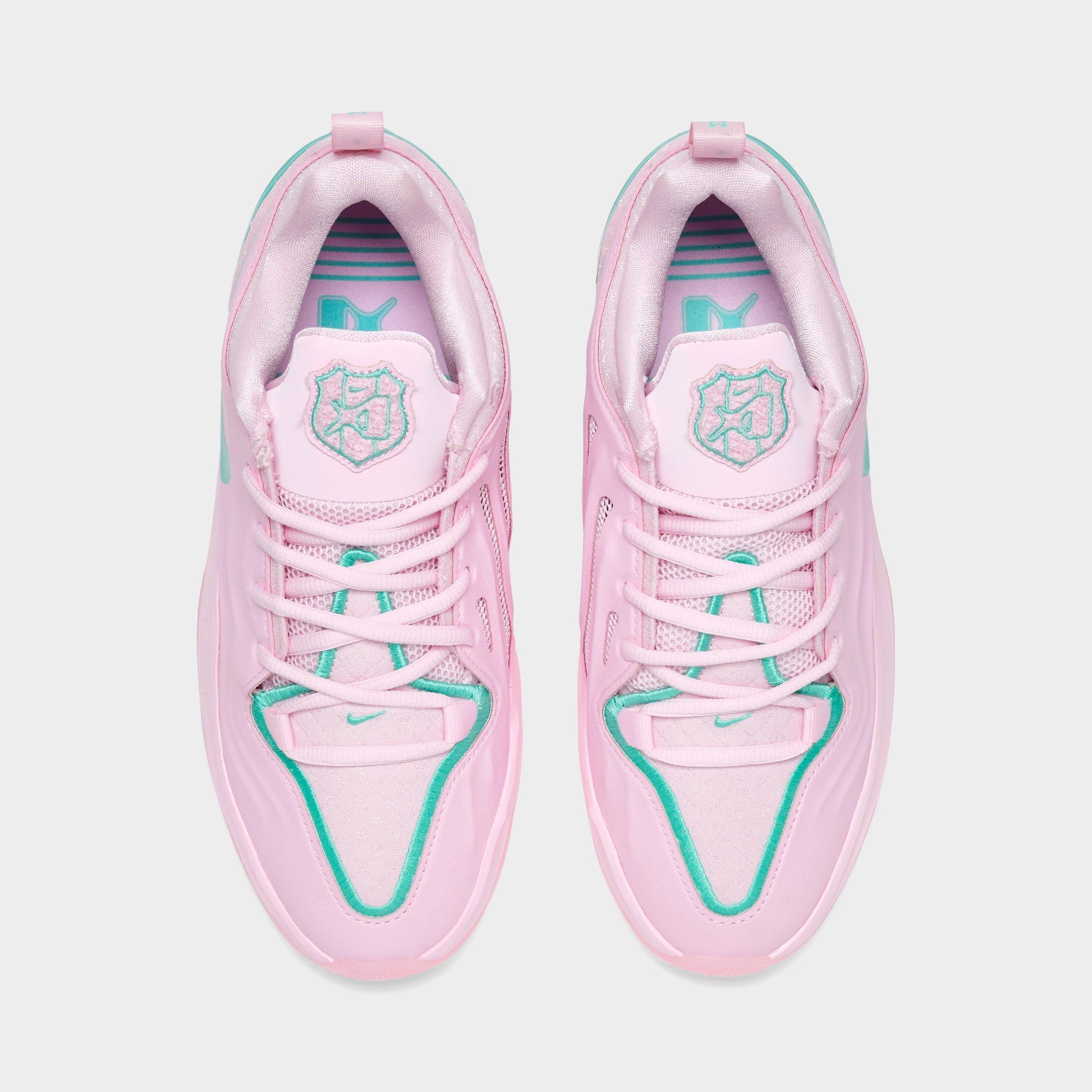 Girls' Big Kids' Nithtke A'Two A'ja Wilson Basketball Shoes - Pink Foam/Light Menta - Top view