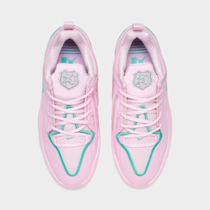 Girls' Big Kids' Nithtke A'Two A'ja Wilson Basketball Shoes - Pink Foam/Light Menta - Top view