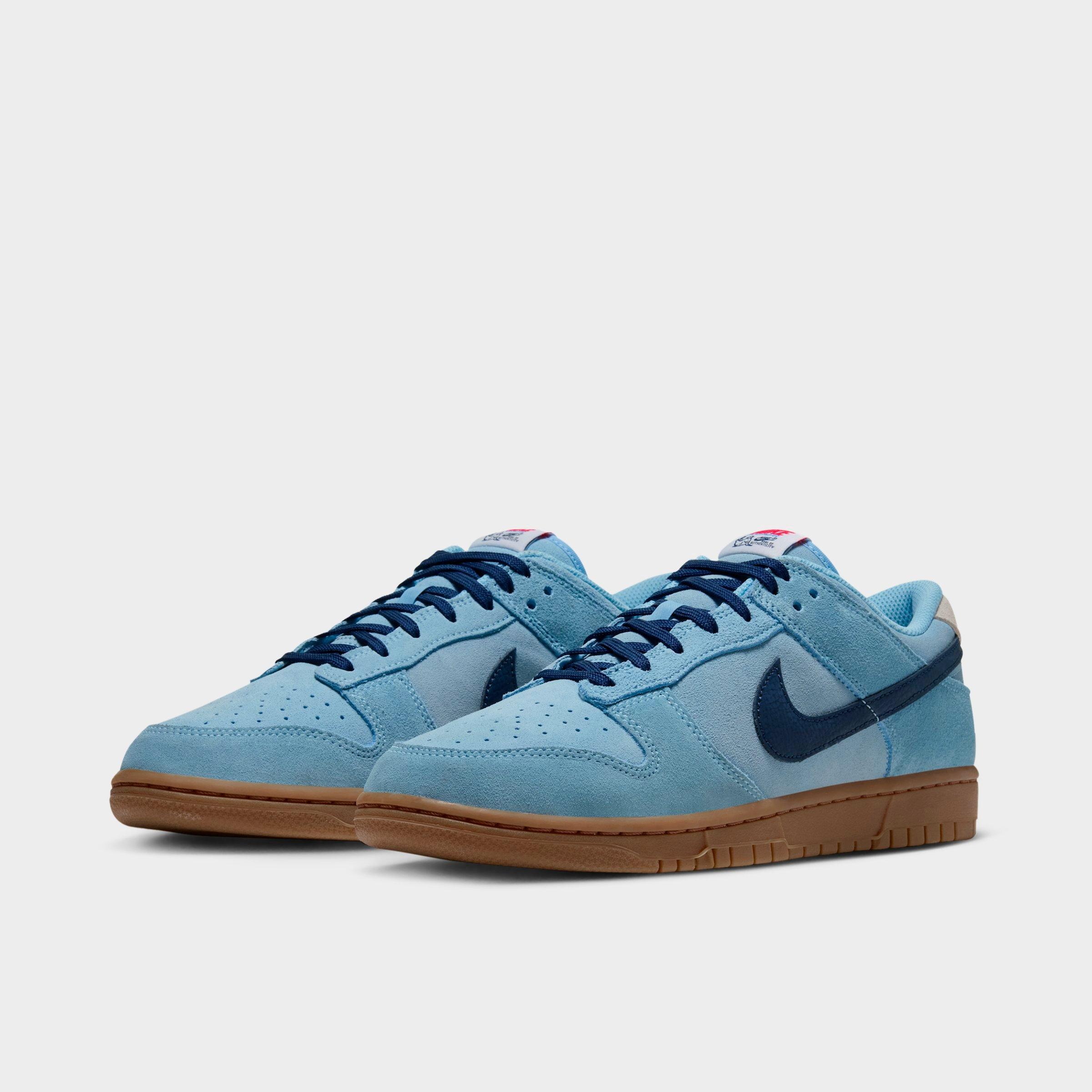 Men's Nithtke Dunk Low Retro Casual Shoes - Part 4 - Soft Blue/Summit White/University Red/Midnight Navy - Both shoes facing left