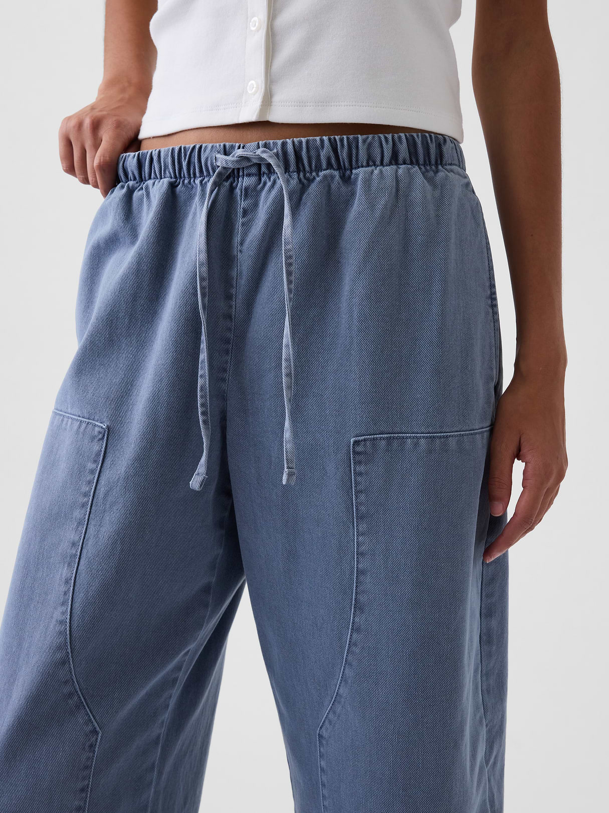 Easy Double-Knee Barrel Pants - Sargassus blue