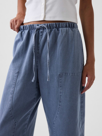 Easy Double-Knee Barrel Pants - Sargassus blue