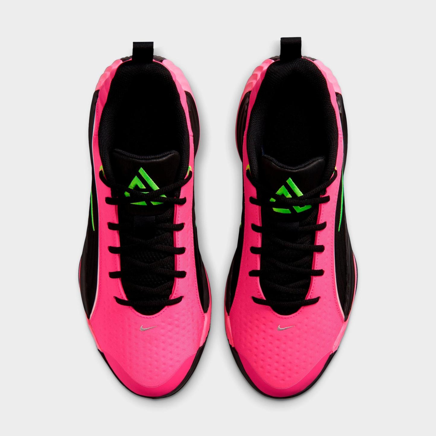 Men's Nithtke Giannis Immortality 5 Basketball Shoes - Part 1 - Hyper Pink/Oracle Pink/Black/Volt - Top view