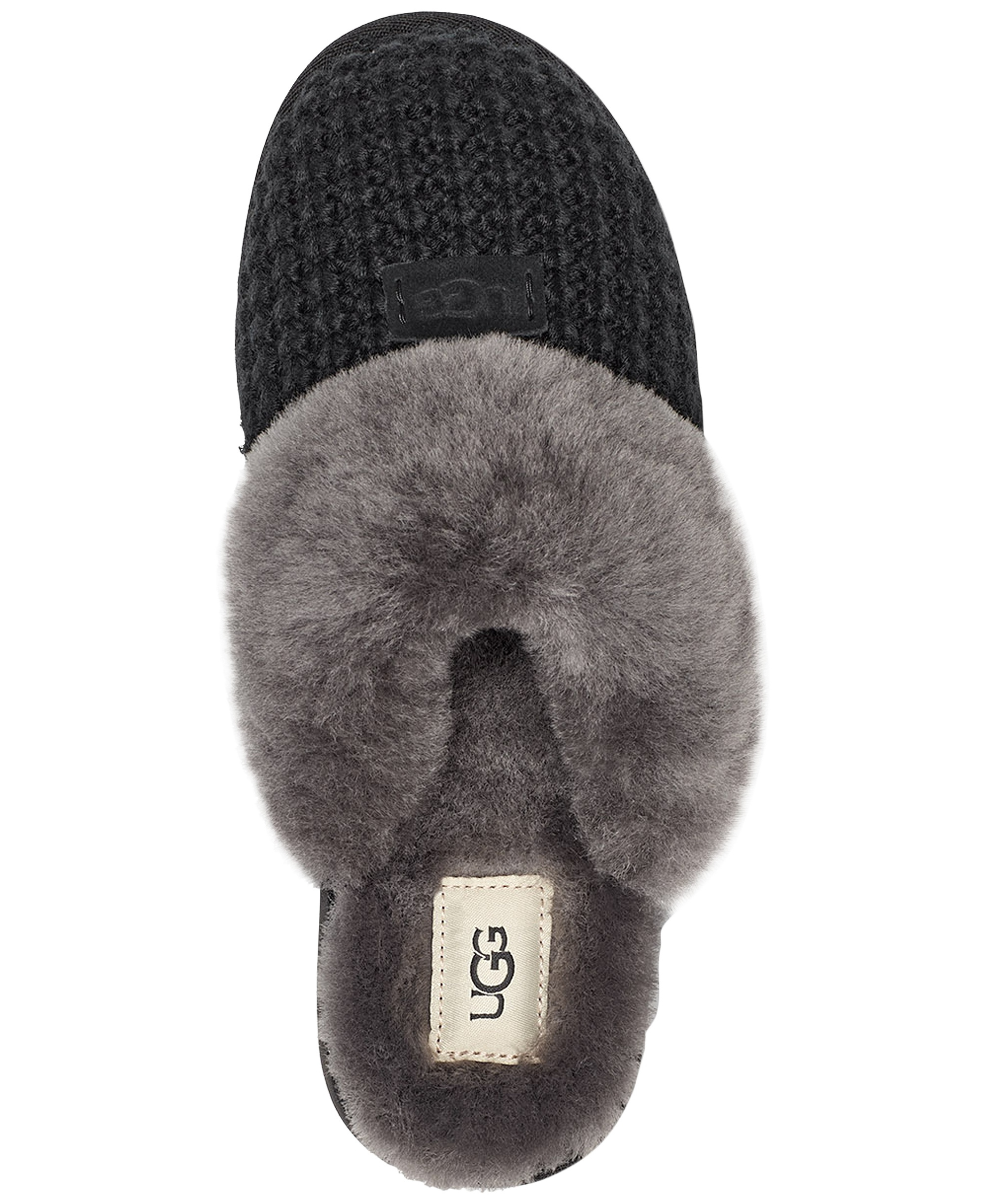 UGG® Women's Cozy Faux-Shearling Round Toe Slippers - Black
