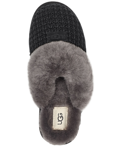 UGG® Women's Cozy Faux-Shearling Round Toe Slippers - Black