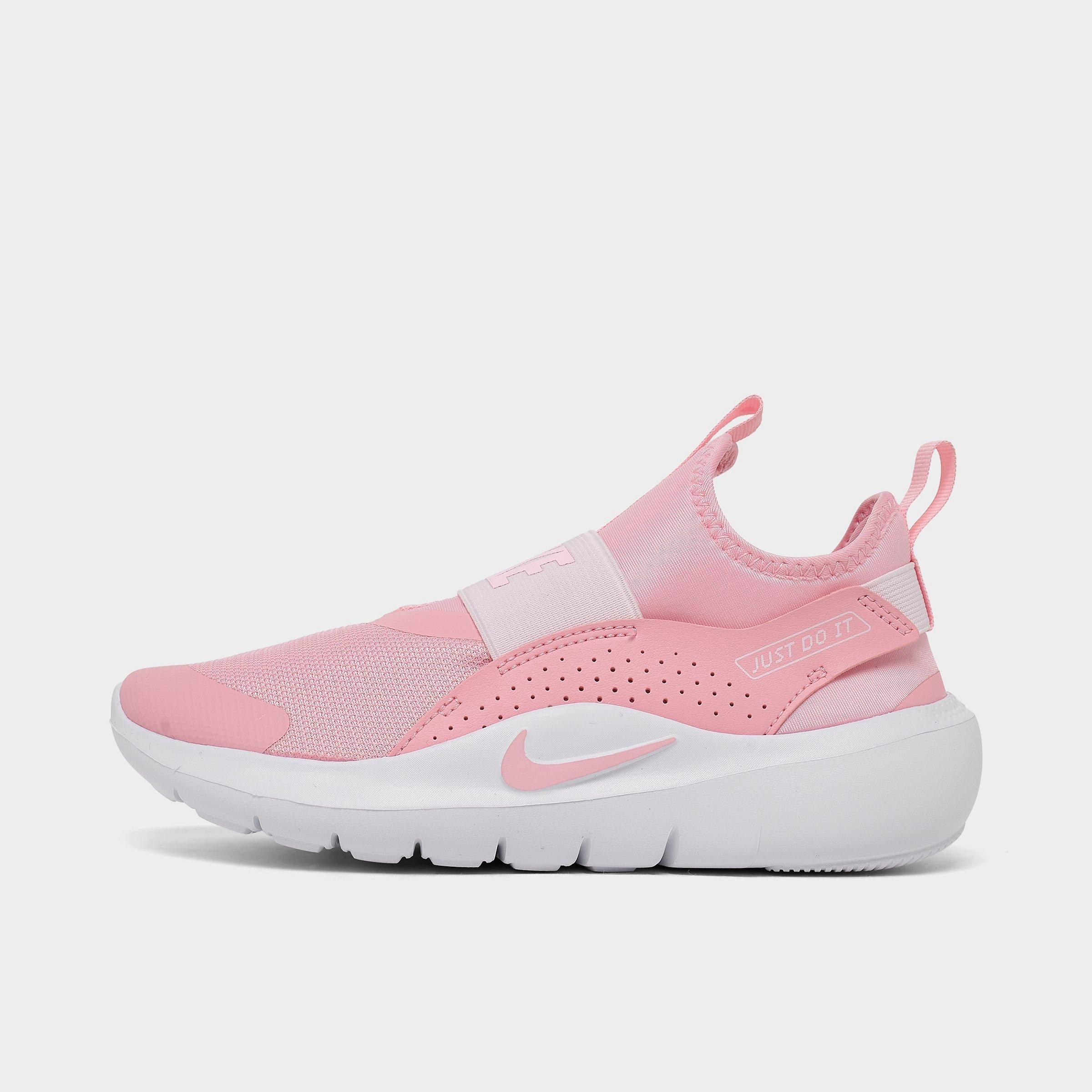 Little Kids' Nithtke Flex Runner 4 Running Shoes - Medium Soft Pink/Pink Foam/White/Medium Soft Pink - Left shoe facing left. Outside of the shoe.